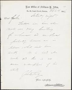 Letter from John D. Long to Zadoc Long, February 24, 1866