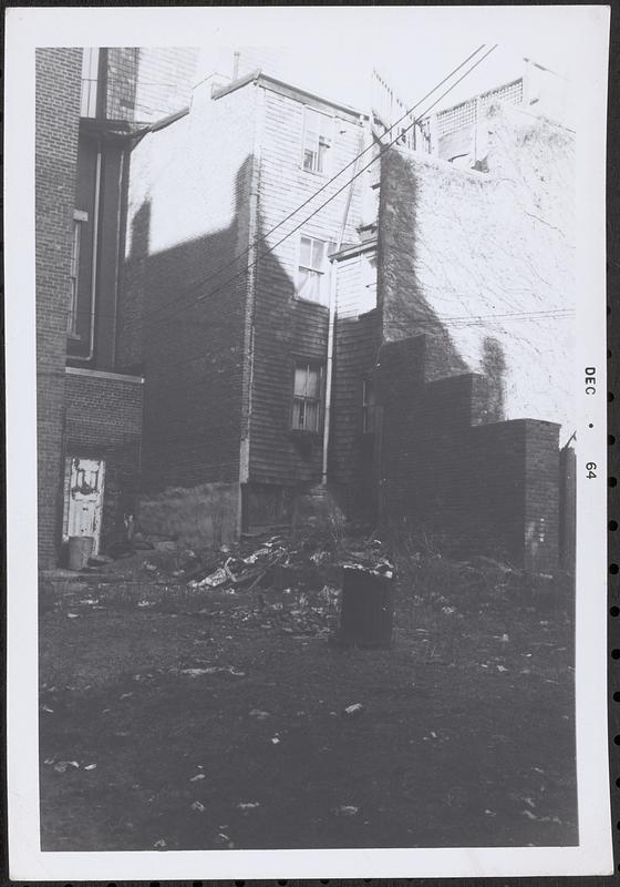 Back yard with debris, Boston