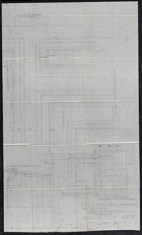 Full size detail of doors, frames, architraves and panel rails