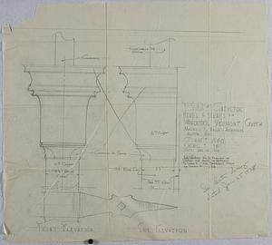 Full-scale drawing of conductor heads and straps