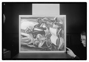 Modern art c/o Collier Copies of oils & watercolor & 2 statues