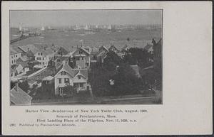 Harbor view -- rendezvous of New York Yacht Club, August, 1902. Souvenir of Provincetown, Mass.