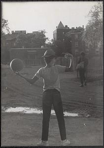 Young man holding a basketball