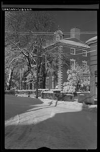 Marblehead, F.B. Litchman Job Printer building exterior, snow