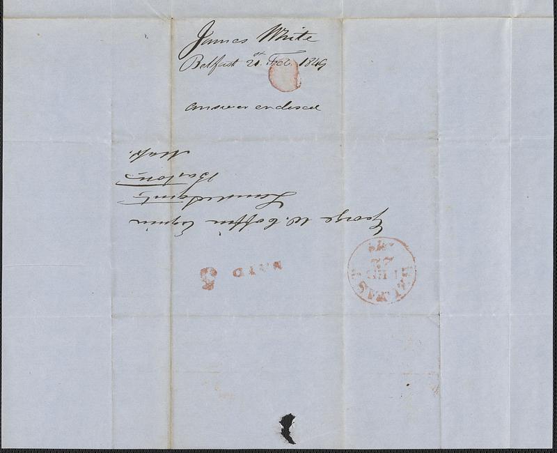 James White to George Coffin, 21 February 1849 - Digital Commonwealth