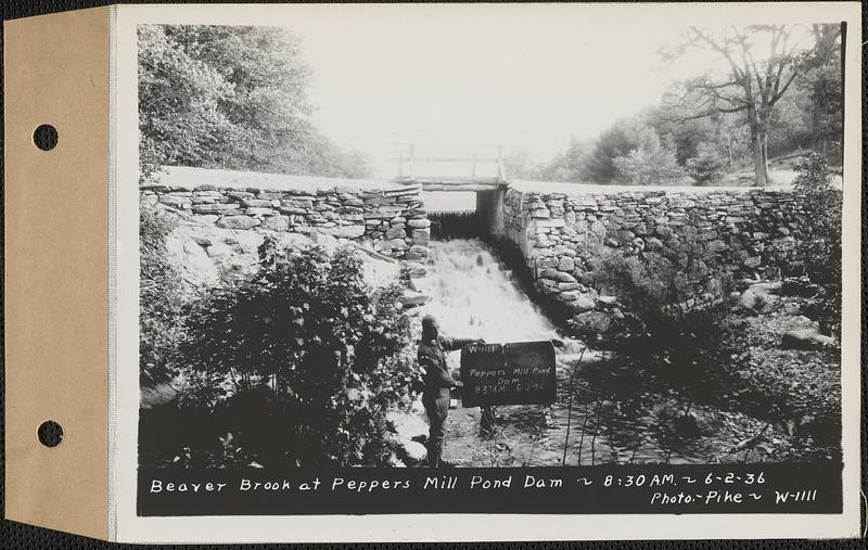 Beaver Brook at Pepper's mill pond dam, Ware, Mass., 830 AM, Jun. 2