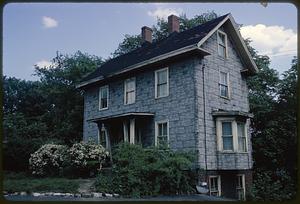 House with gray exterior, Roxbury, Boston