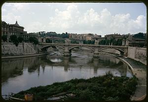 Ponte Vittorio Emanuele II on the Tiber River, Rome, Italy