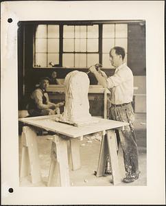 Robert Cecchini, steps in making of a plaster cast