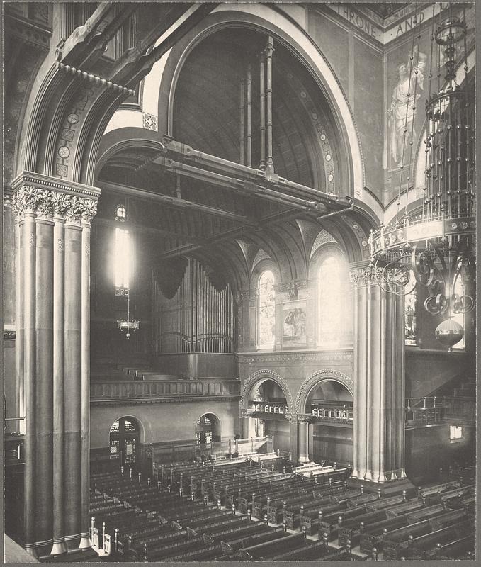 Boston, Trinity Church, interior, nave facing west