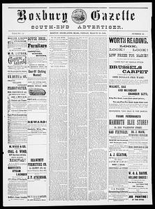 Roxbury Gazette and South End Advertiser, March 30, 1888