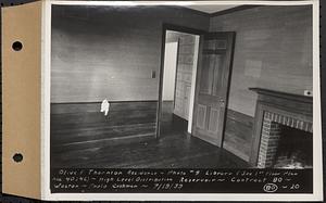 Contract No. 80, High Level Distribution Reservoir, Weston, Olive F. Thornton Residence, photo no. 9, library, high level distribution reservoir, Weston, Mass., Jul. 19, 1939