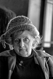 Lady with knitted hat