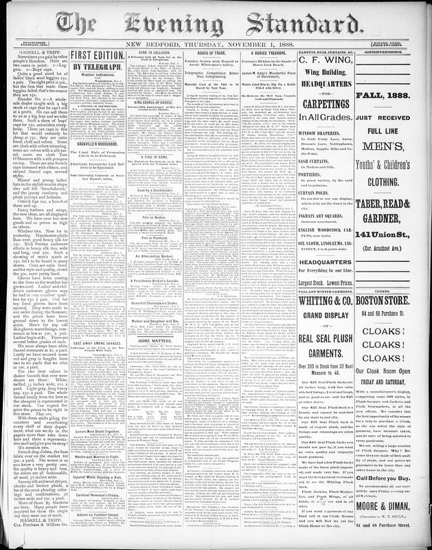 Evening Standard. November 01, 1888 - Digital Commonwealth