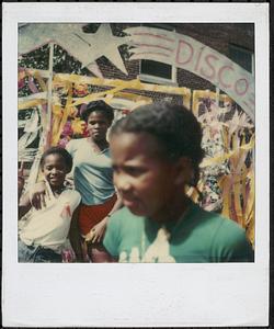 Pat, Jay and Robin at a neighborhood disco block party