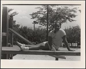 A young girl hanging out in the park
