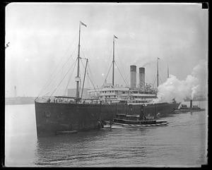 Unidentified ocean liner, probably the SS Celtic