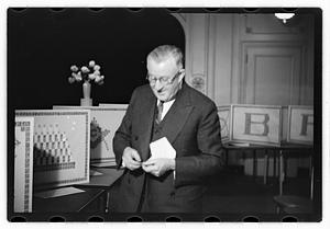 Ernest D. Chase pres., birthday card of stamps