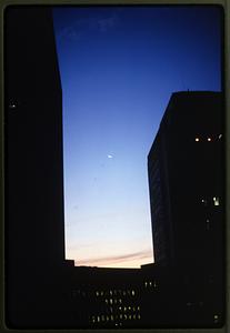 Boston 1997: 100 Cambridge St (L) and 1 Ashburton at dusk