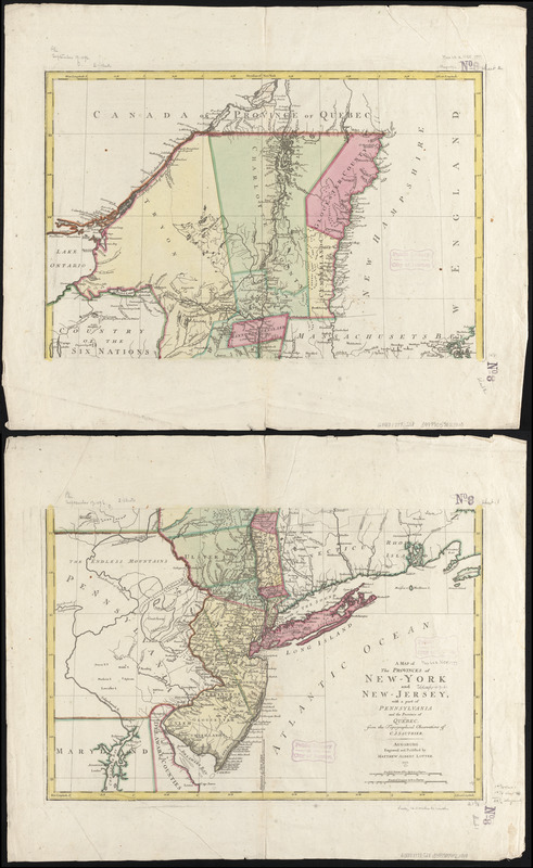 A map of the provinces of New-York and New Jersey, with a part of Pennsylvania and the Province of Quebec