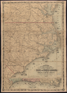 Colton's new topographical map of the eastern portion of the State of North Carolina with part of Virginia & South Carolina from the latest & best authorities