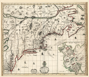 A new mapp of New England and Annapolis and the countrys adjacent