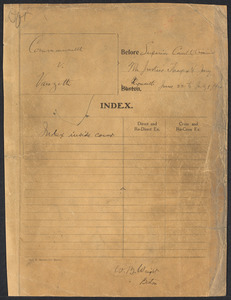 Sacco-Vanzetti Case Records, 1920-1928. Prosecution Papers. Instructions to printers, n.d. Box 27, Folder 25, Harvard Law School Library, Historical & Special Collections