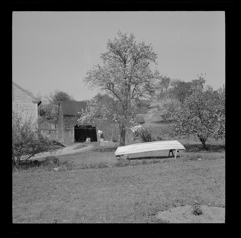 Lanesville, buildings and boat Digital Commonwealth
