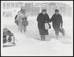 A long walk thru blowing snow to Columbia station by these Columbia Pt. workers Dev Clerk