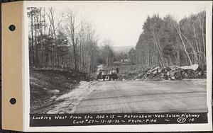 Contract No. 57, Portion of Petersham-New Salem Highway, New Salem, Franklin County, looking west from Sta. 202+15, New Salem, Mass., Nov. 18, 1936