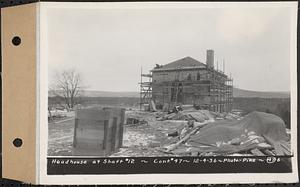 Contract No. 47, Service Building and Head House at Shaft 12, Quabbin Aqueduct, Greenwich, head house at Shaft 12, Hardwick, Mass., Dec. 4, 1936