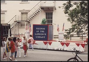 Friends of the Lawrence Library float, Fourth of July parade