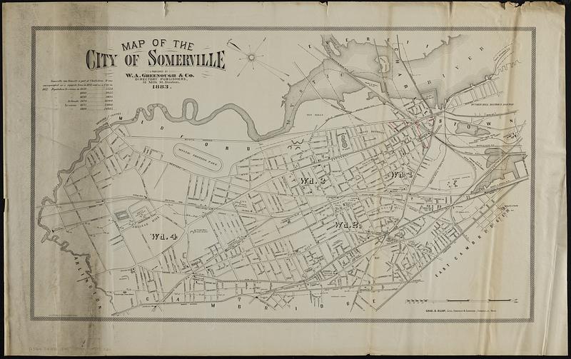 Map of the city of Somerville 1883
