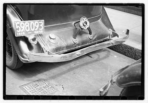 Car trunk and license plate