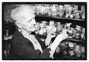 Mrs. Lue Stuart Wadsworth, collector of rare pitchers