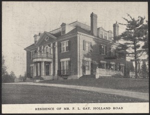 F.L. Gay house, Fisher Ave. & Holland Rd.