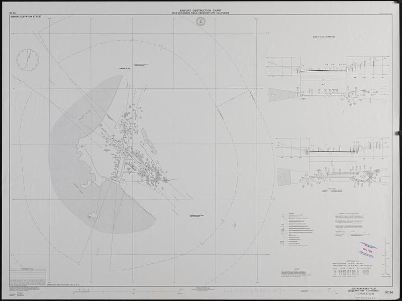 Airport obstruction chart OC 34, Jack McNamara Field, Crescent City, California