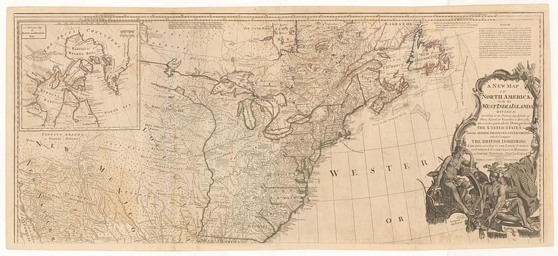 A new map of North America; with the West India Islands