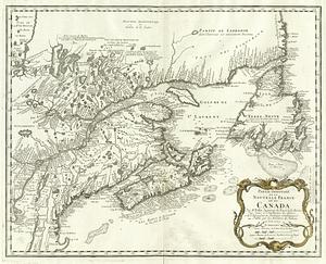 Partie orientale de la Nouvelle France ou du Canada