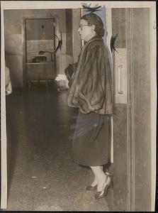 Miss Eloise Butler, 42, of Hartford, Ct., attacked by Wilfred J. Bossie, 42, of Lincoln, N.H., in the Hotel Manger, Boston