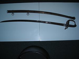 Cavalry sword with steel basket hilt
