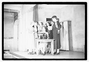 Miss Mabel Goguem typewriter demonstration