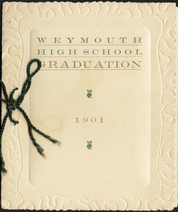 Weymouth High School graduation 1901
