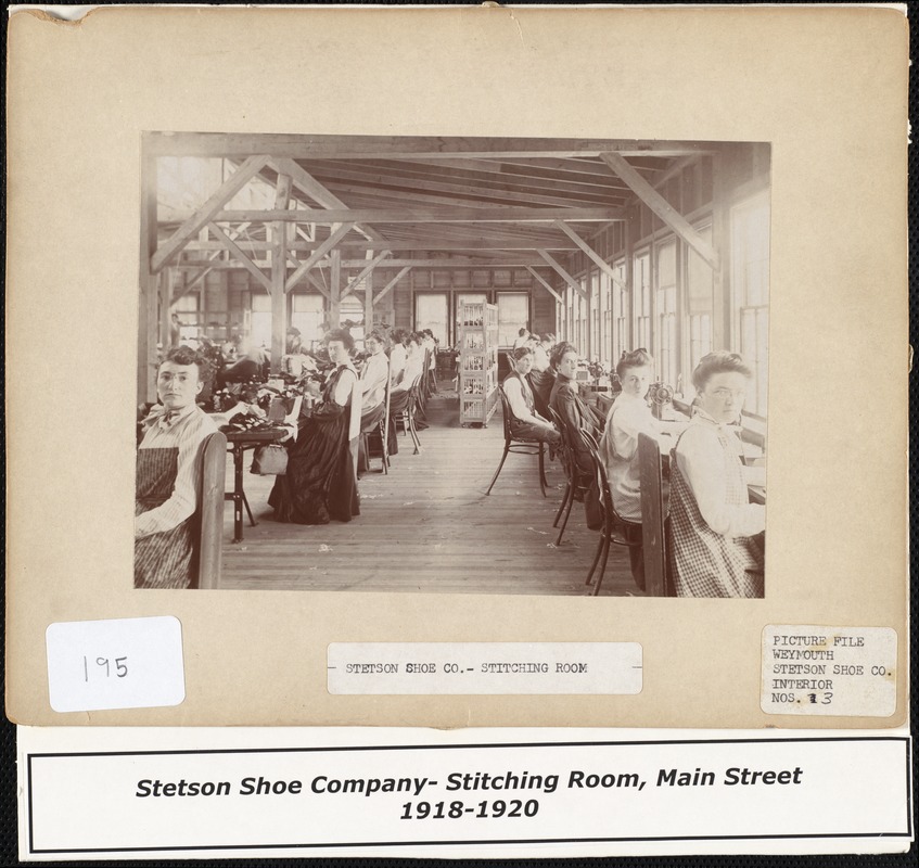 Stetson Shoe Co. - stitching room