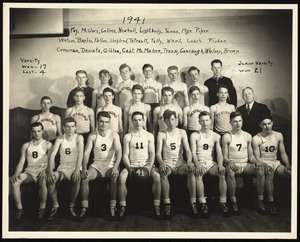 Photograph [realia], 1941 basketball team