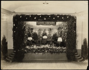 Lenox Fire Department: stage decorated for the Firemans Ball of  1925