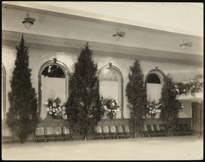 Lenox Fire Department: Town Hall decorated for the Firemans Ball of 1925