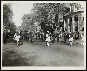 Old Fashioned Days, 1953: Lenox High School Band marching in the parade
