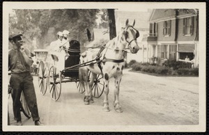 1921 4th of July Parade: Miss Kate Cary, driver of carriage