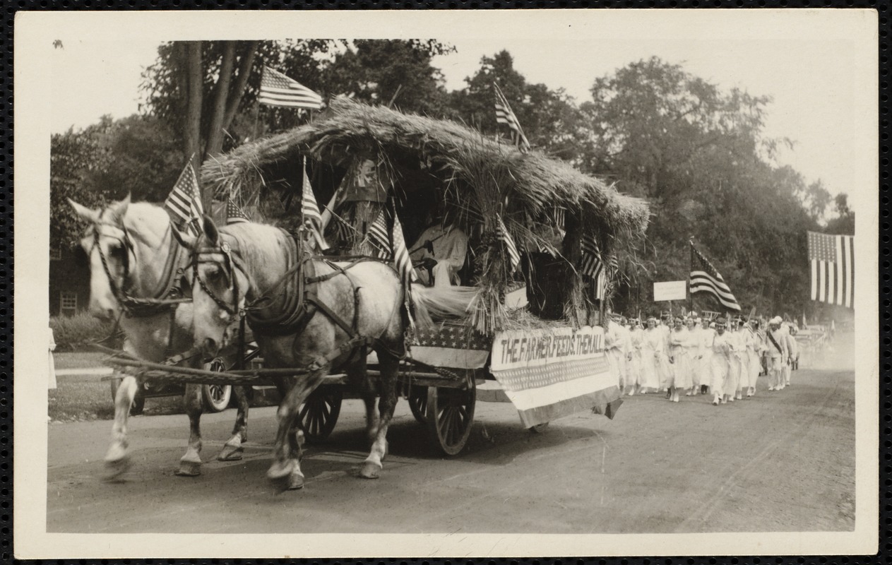 1921 4th of July Parade: Lenox Grange float